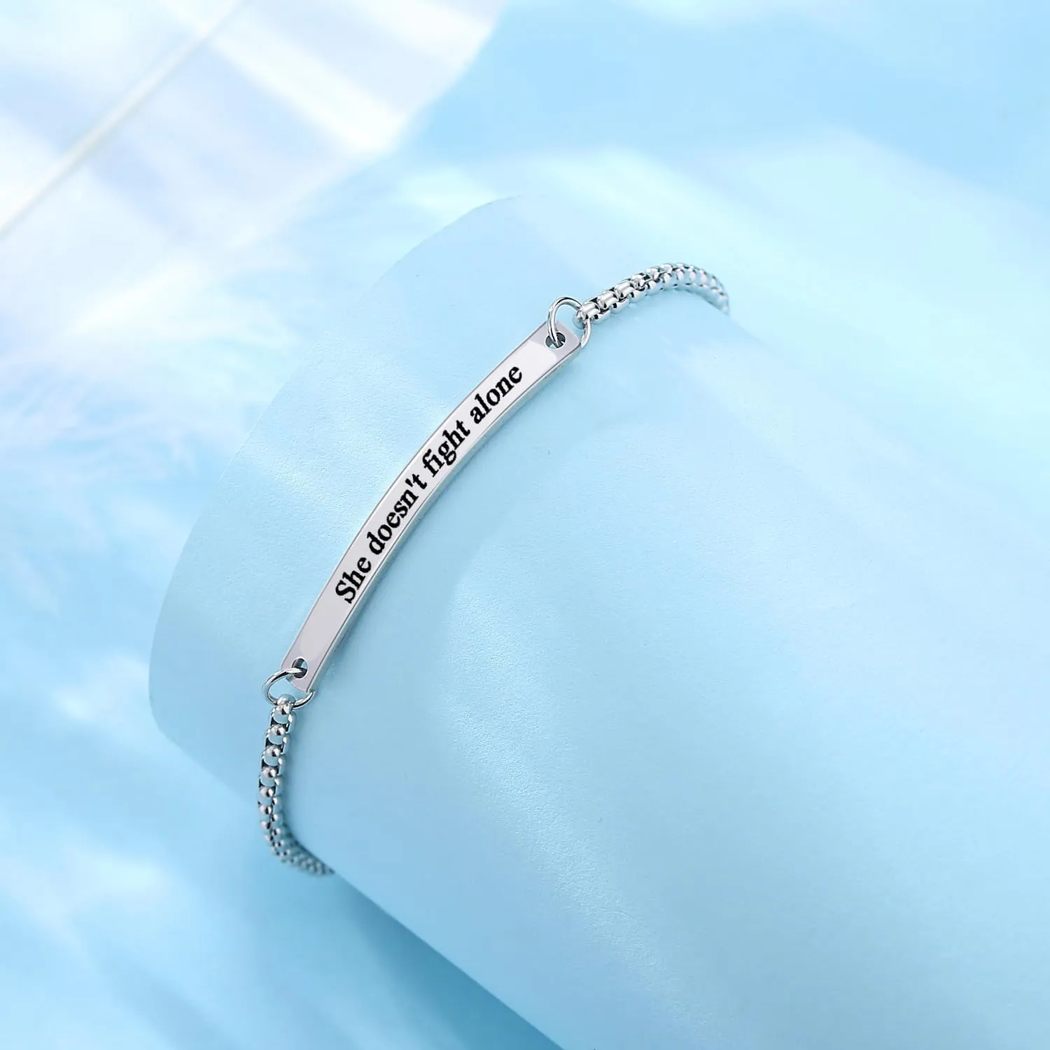 Bracelets for Women Handcraft Inspirational Jewelry Encouragement Inspired Link Chain Bracelet Gift for Girlfriend Sister Wife Motivational Women's Link Bracelets
