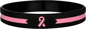 Breast Cancer Awareness Bracelet Accessories for Women Cute Pink Ribbon Silicone Rubber Friendship Bracelets for Men Bracelets for Cancer Awareness Jewelry Bracelet Gift
