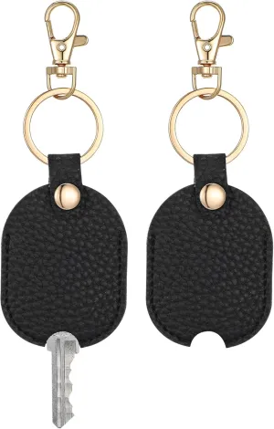 Car Key Cover, 2PCS Leather Key Sleeve, Vintage Broken Car Keys Loop Holder Replacement