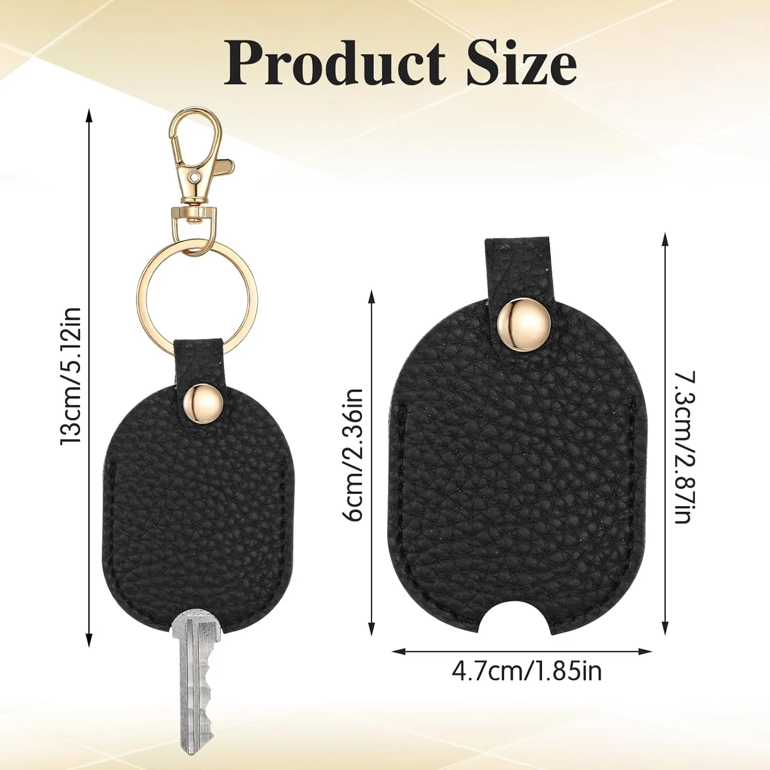 Car Key Cover, 2PCS Leather Key Sleeve, Vintage Broken Car Keys Loop Holder Replacement