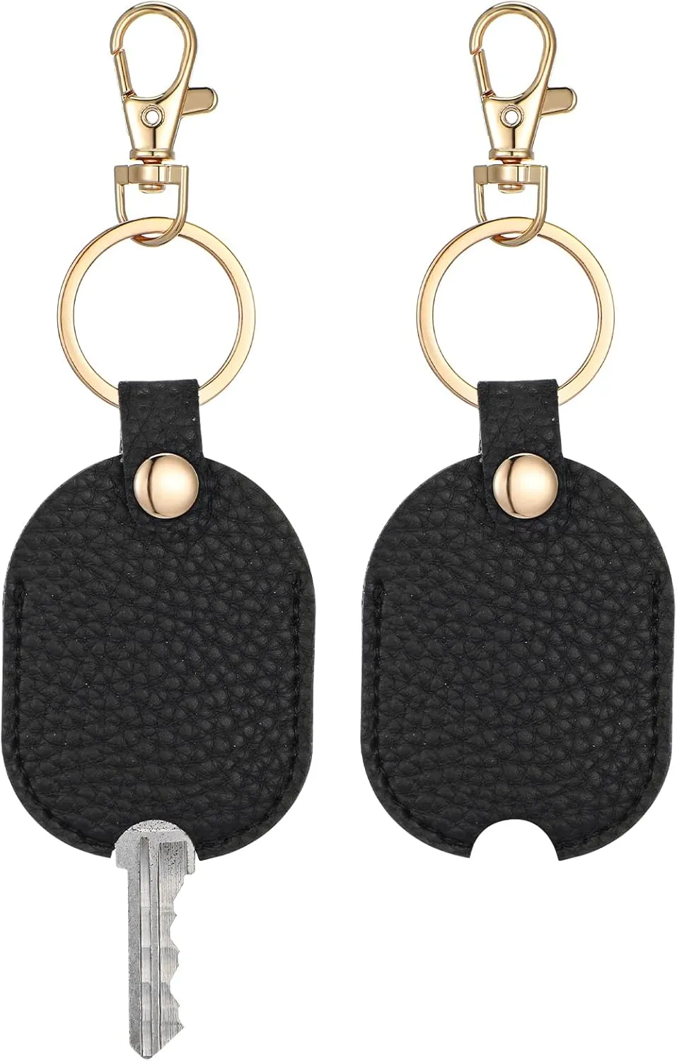 Car Key Cover, 2PCS Leather Key Sleeve, Vintage Broken Car Keys Loop Holder Replacement