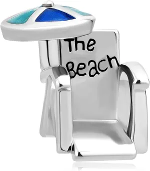 CharmSStory Love Travel Beach Chair Umbrella Lucky Charms Beads for Bracelets