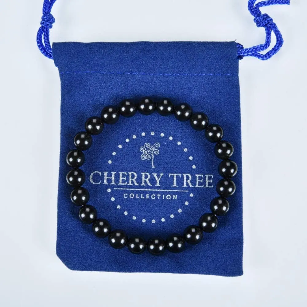 Cherry Tree Collection Gemstone Beaded Stretch Bracelet 8mm Round Beads 7"