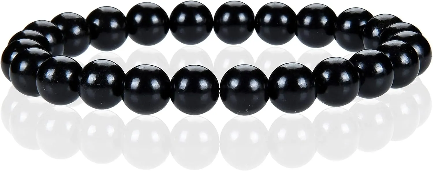 Cherry Tree Collection Gemstone Beaded Stretch Bracelet 8mm Round Beads 7"