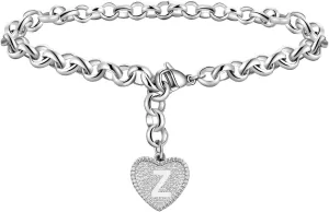 choice of all Heart Initial Bracelet for Women Silver Charm Bracelets for Women Stainless Steel Letters Alphabet Ankle Bracelets for Women Trendy Gift