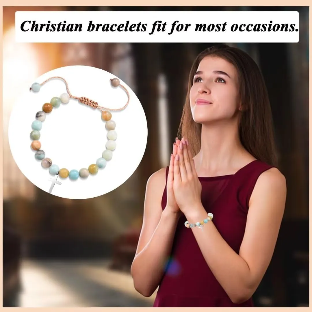 Christian Gifts for Women Religious Baptism Jesus Bracelets for Mom, Daughter, Sister, Grandma, Granddaughter, Friend