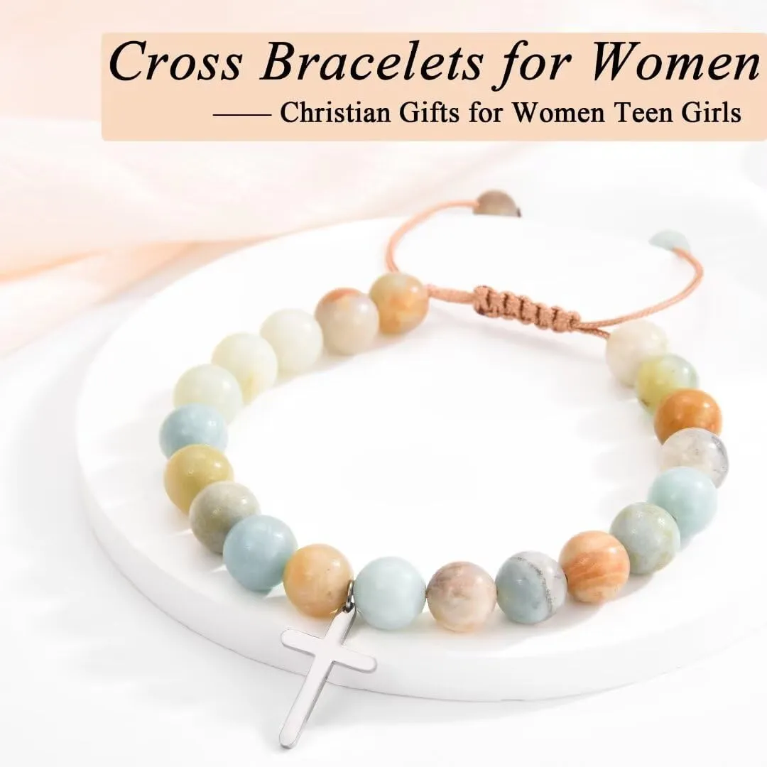 Christian Gifts for Women Religious Baptism Jesus Bracelets for Mom, Daughter, Sister, Grandma, Granddaughter, Friend