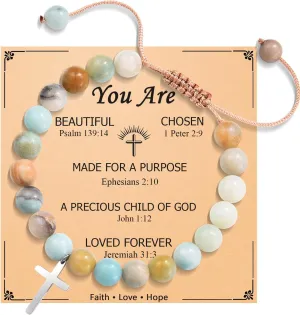 Christian Gifts for Women Religious Baptism Jesus Bracelets for Mom, Daughter, Sister, Grandma, Granddaughter, Friend