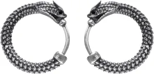 COPPERTIST.WU Ouroboros Earrings Snake Huggie Hoop Earrings 10.7mm Small Hoop Silver Earrings Hypoallergenic Earrings Jewelry Gifts for Men Women