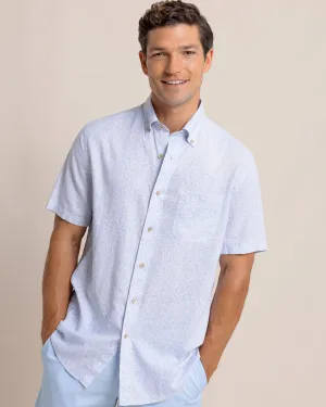 Coral Life Linen Rayon Short Sleeve Sport Shirt