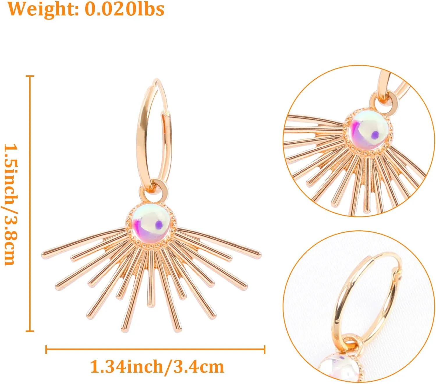Crystal Tulip Elegant Gold-Plated Sun Bohemian Vintage Filigree Cute Bird Starfish Earrings - Sea Shell Beach Purple Flower Valentines Day Love Heart Arrow Hook Red Love Heart Earrings