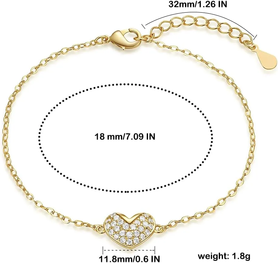 Dainty Layering Bracelets for Women 18 k Gold Plated Fashion Adjustable Chunky Cuban Paperclip Link Chain Bracelets Jewelry for Women Girls Gift