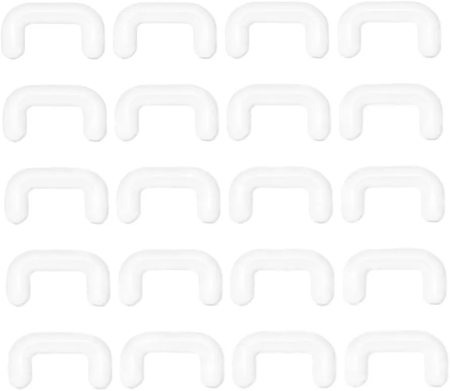 DATOA 20Pcs Clear Septum Rings Retainer 14G/16G Flexible Acrylic U-Shaped Nose Ring Septum Piercing Hider Body Jewelry