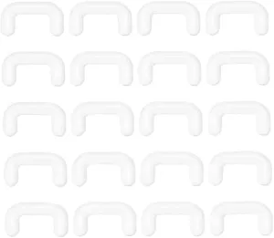 DATOA 20Pcs Clear Septum Rings Retainer 14G/16G Flexible Acrylic U-Shaped Nose Ring Septum Piercing Hider Body Jewelry