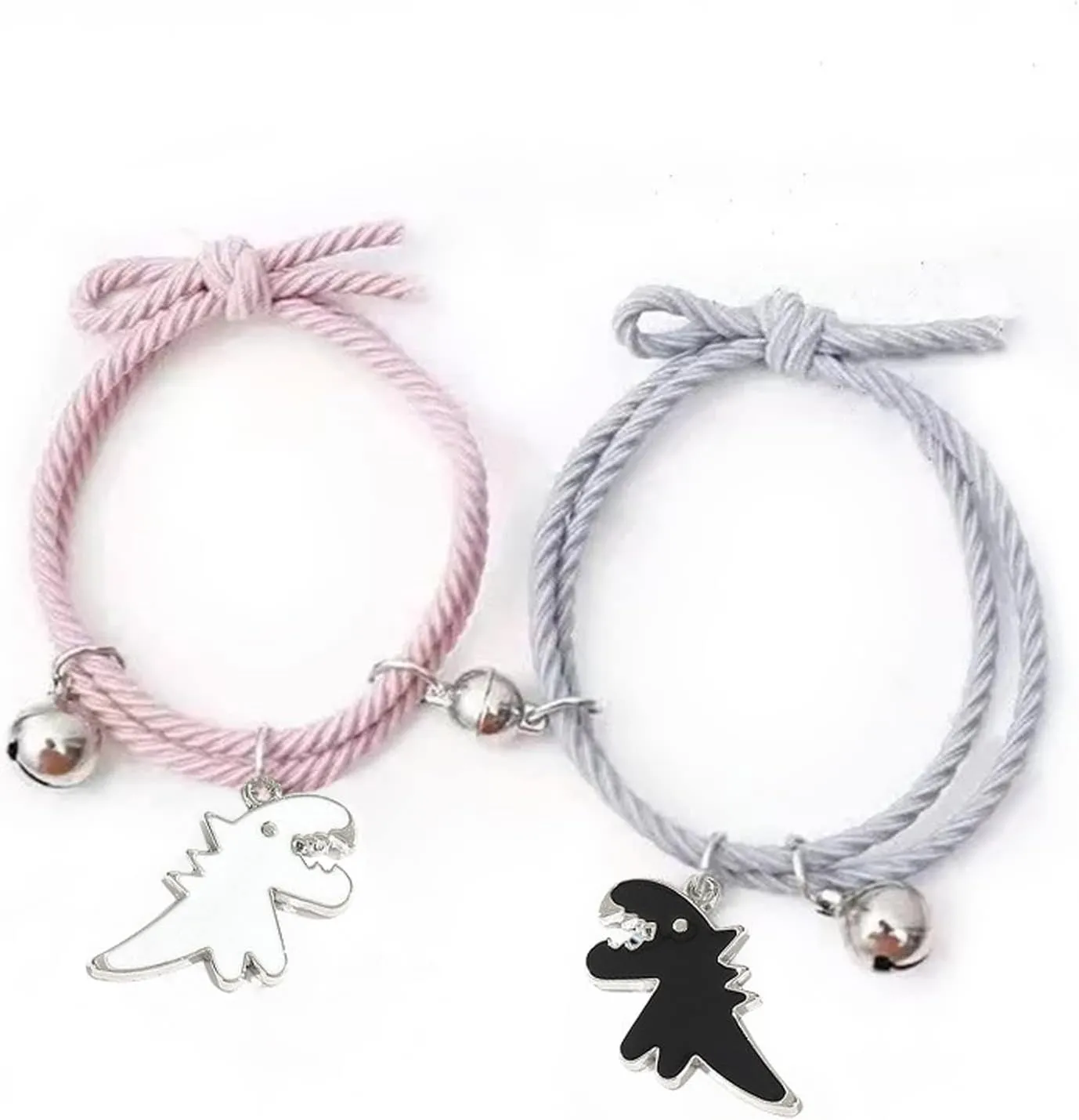 Dinosaur Couple Bracelets Mutual Attraction Dinosaur Bracelet for Couples Best Friend 2Pcs Dinosaur Bracelet Set Long Distance Friendship Dinosaur Matching Bracelets
