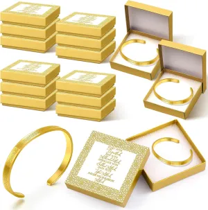 Eid Al Adha Ayatul Kursi Bracelets Bulk for Women Men Eid Mubarak Bracelets Gift Islamic Muslim Jewelry Allah Open Bangle Arabic Calligraphy Cuff Bangle with Box for Islam Party Favor