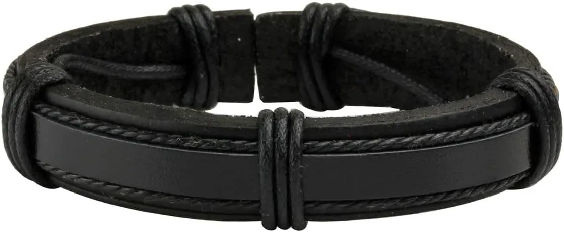 Eigso 6 Pcs Leather Bracelet Braided Wide Wristband Women Men Punk Rock Jewelry Skull
