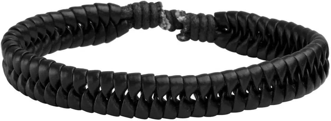 Eigso 6 Pcs Leather Bracelet Braided Wide Wristband Women Men Punk Rock Jewelry Skull