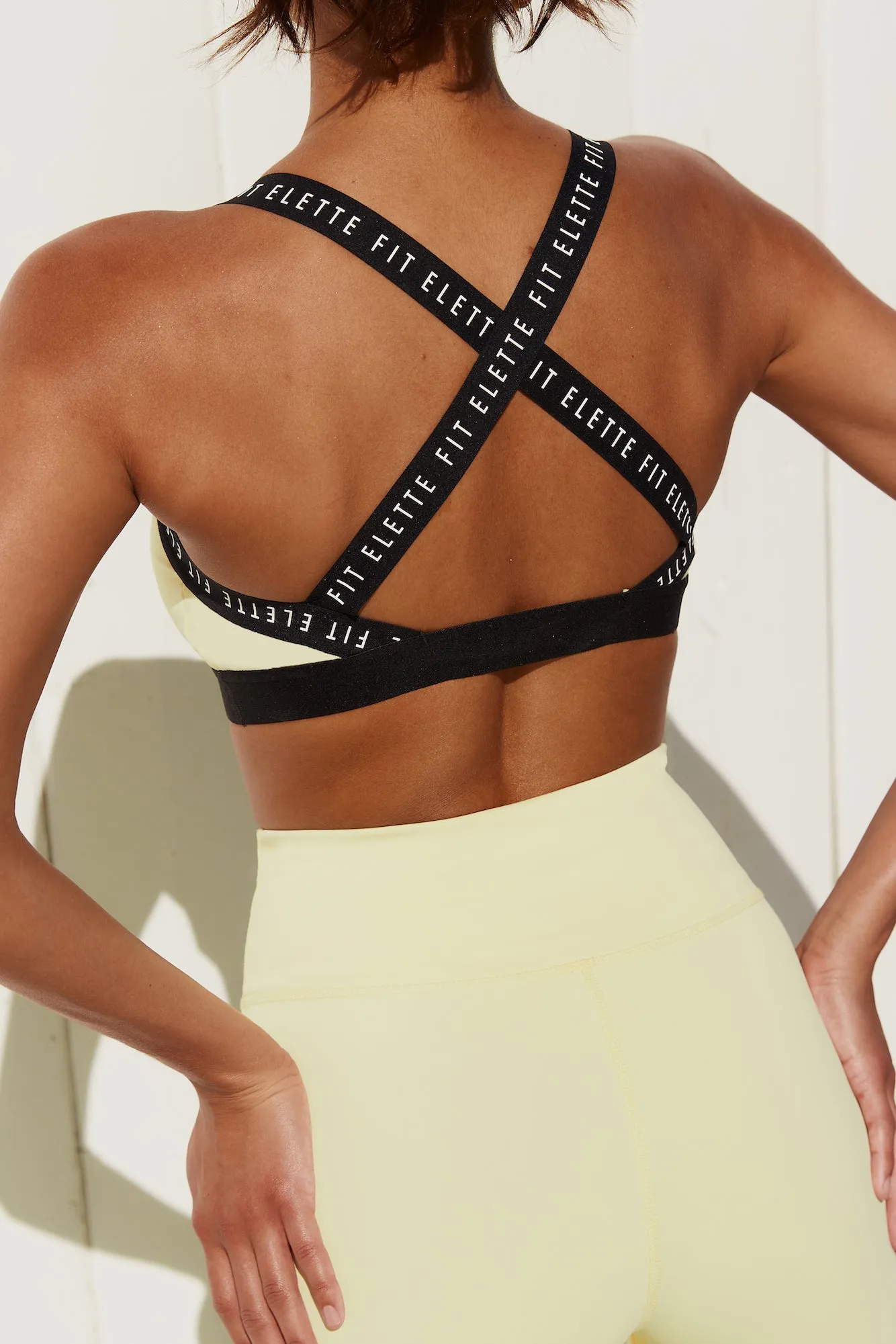 ELETTE FIT Coastal Cool Down Crop Yellow