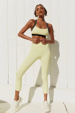 ELETTE FIT Coastal Cool Down Crop Yellow