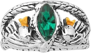 FAADBUK Aragon Rings Jewelry LOTR Aragon's Green Stone Rings 8 to 11 Aragon Snake Gothic Rings(Size - 10)