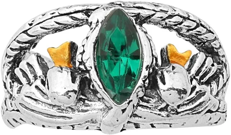 FAADBUK Aragon Rings Jewelry LOTR Aragon's Green Stone Rings 8 to 11 Aragon Snake Gothic Rings(Size - 11)