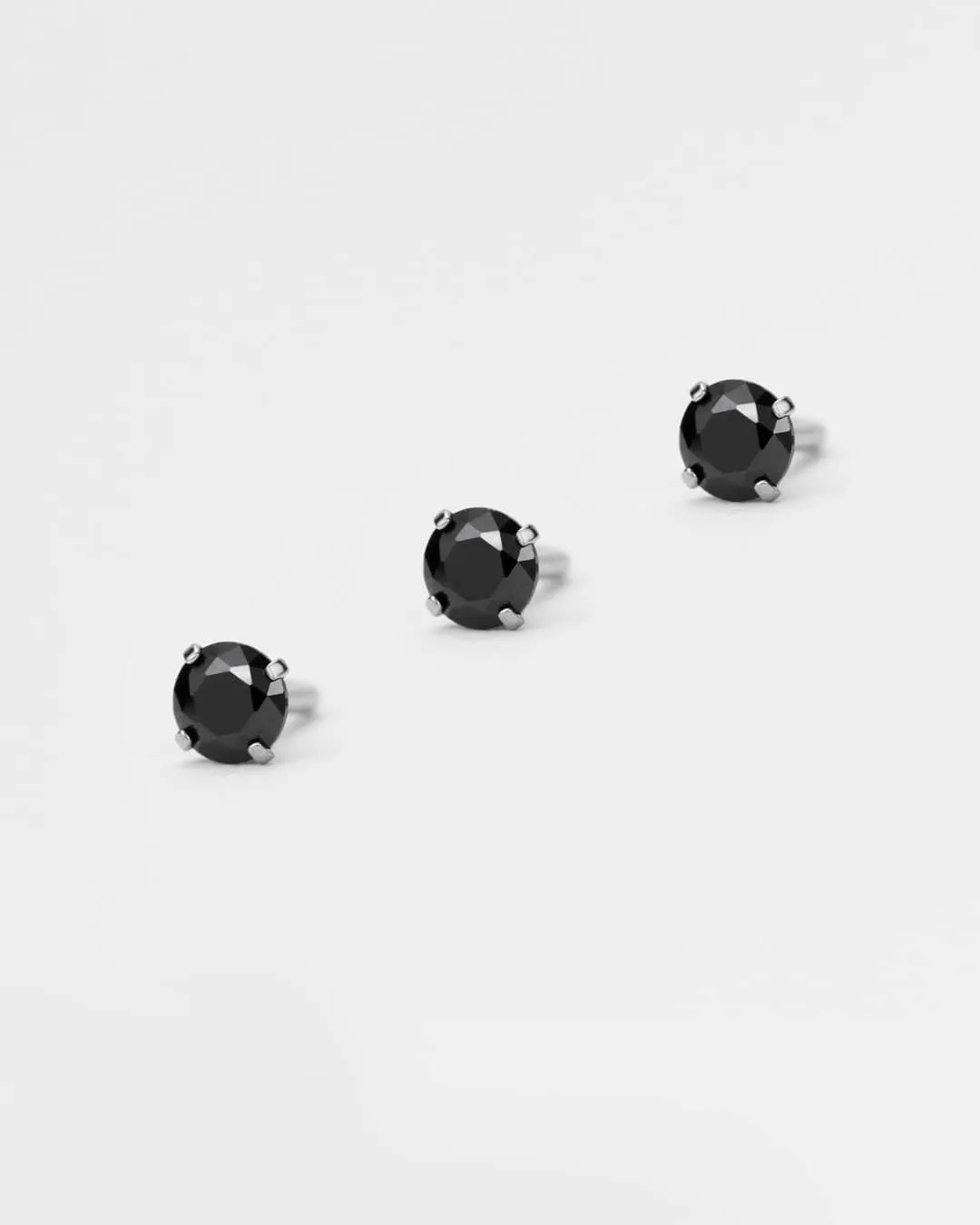 FANSING 3 Pieces CZ Nose Studs L Shape Nose Rings Studs for Women Surgical Steel Nostril Piercing Jewelry