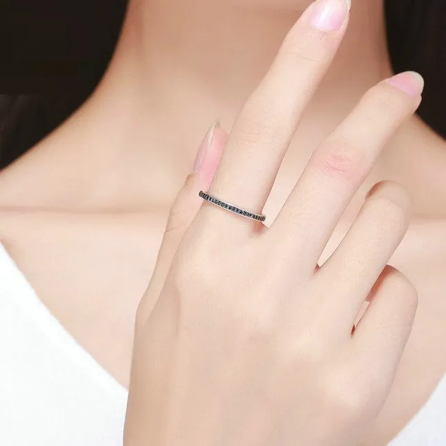Fashion Black Zircon Ring