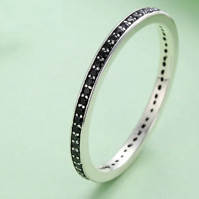 Fashion Black Zircon Ring
