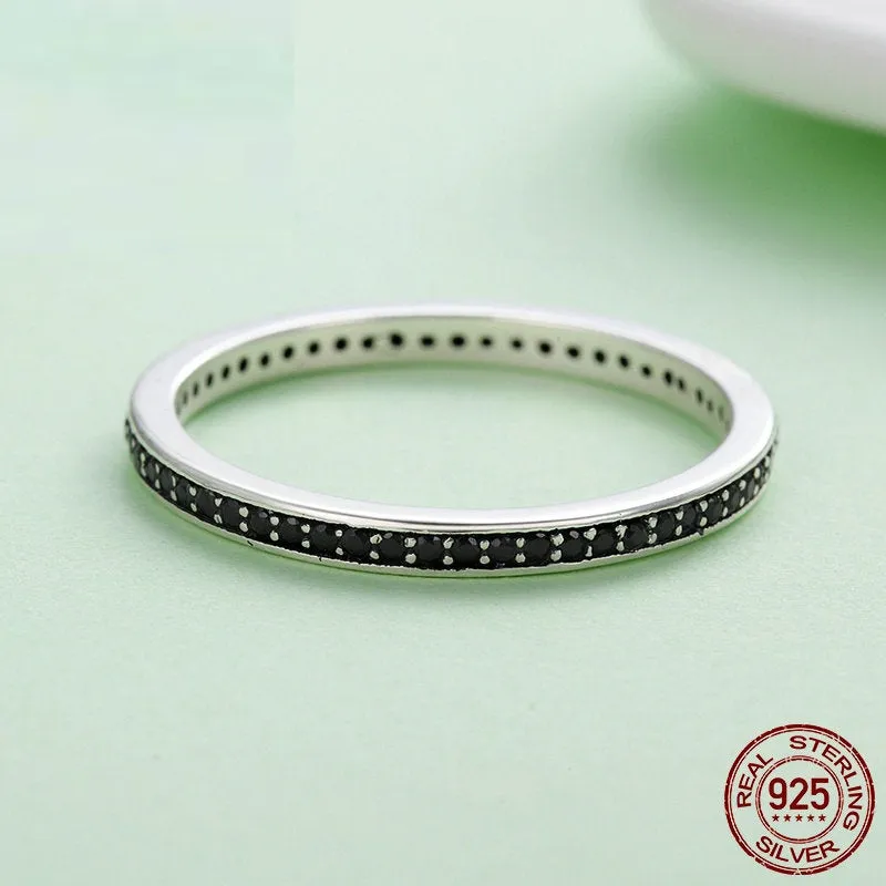 Fashion Black Zircon Ring