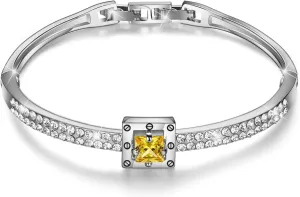 Fasion Jewelry Spiritual Guidance Bangle Bracelets For Women 18K Gold Plating Adjustable Bracelets With Crystal For Wife Girlfriend Or Mothers Idea Gift For Mother's day(Yellow)