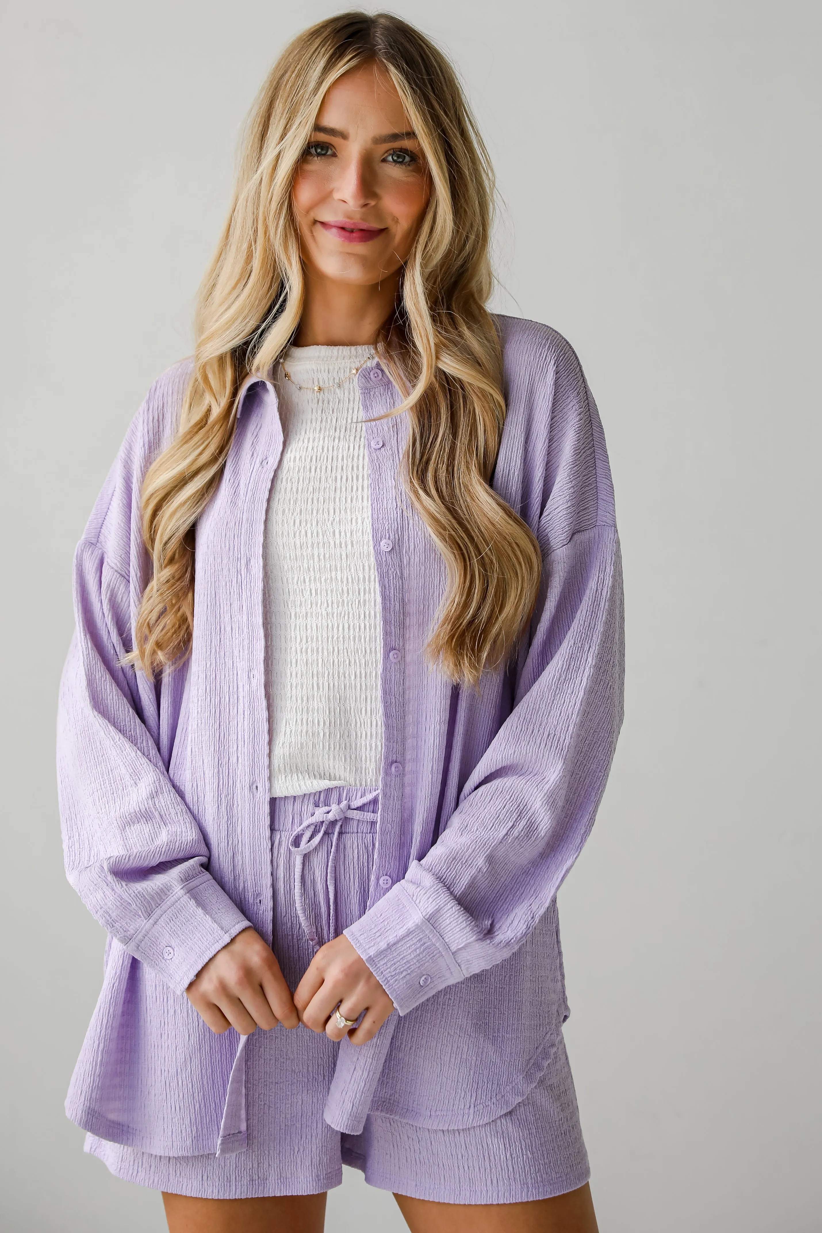 FINAL SALE - Simply A Vibe Lavender Smocked Shorts - DU DEAL