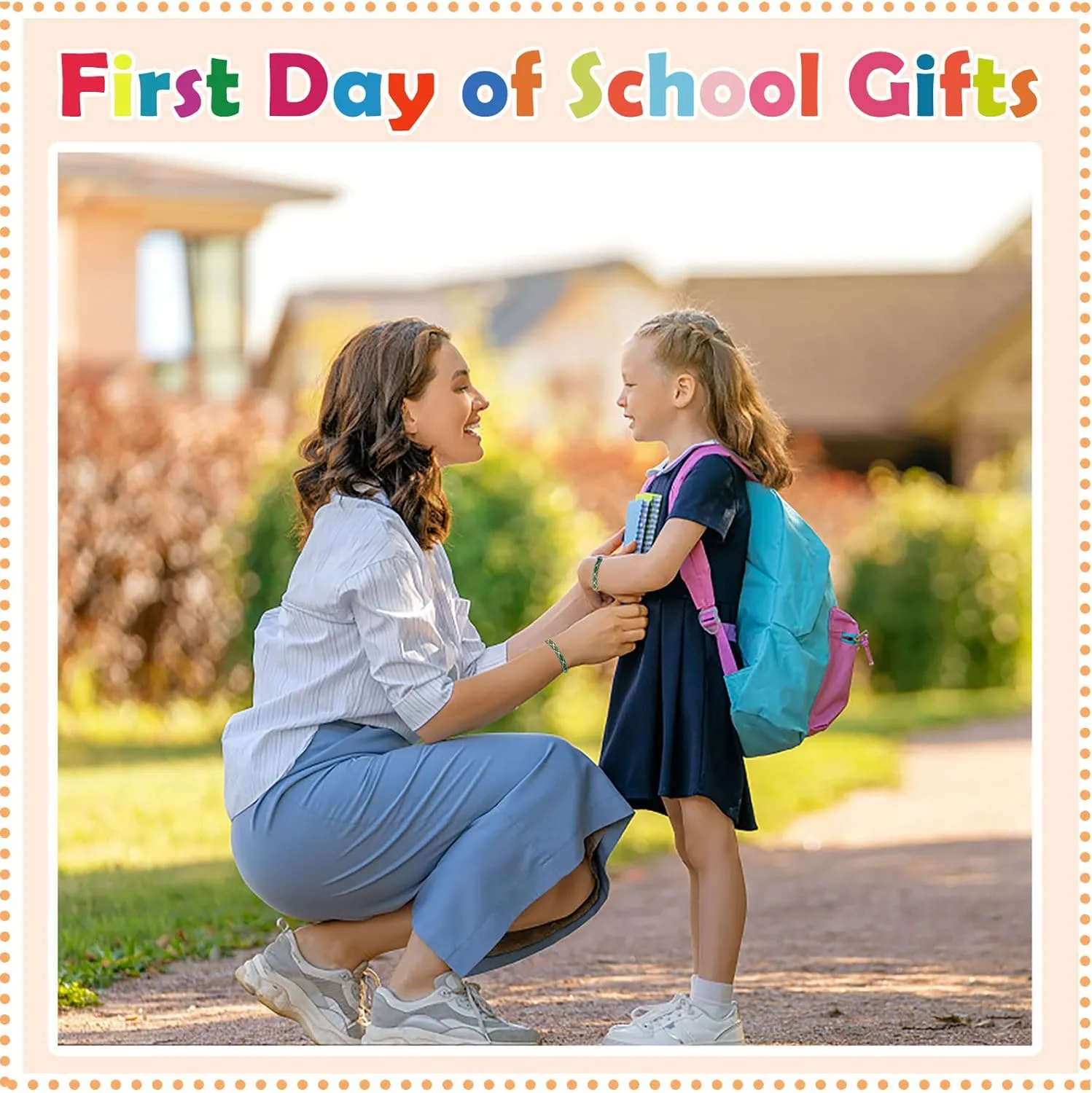 First Day Of School Bracelet, Matching Mommy And Me Mother Son Daughter Paracord Back To School Bracelets Wish Gift for Mom Boys Dad Girls Jewelry