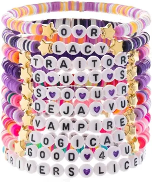 fmsao 10pcs Olivia Guts Friendship Bracelets Concert Outfits for Women