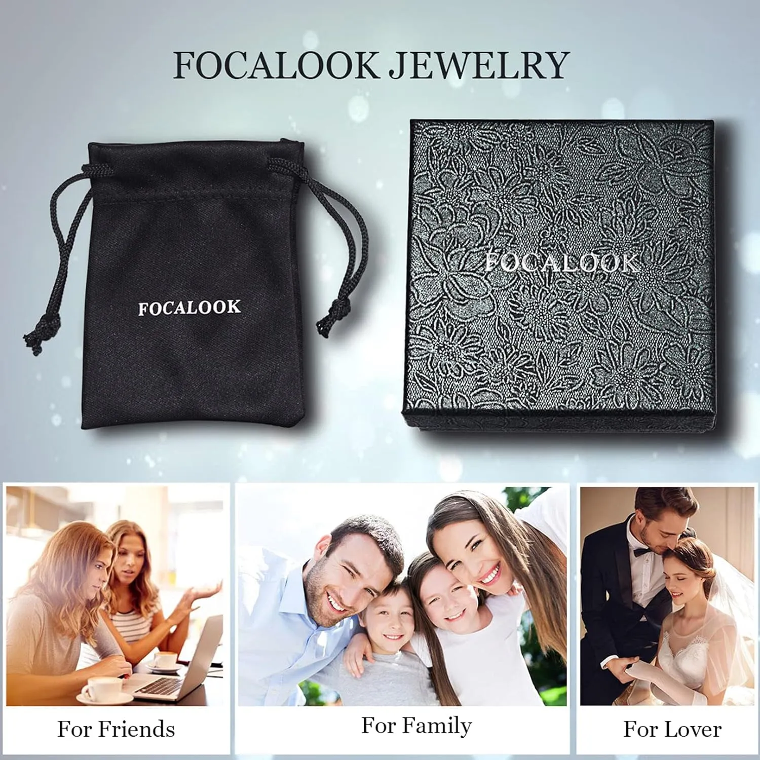 FOCALOOK Birthstone Drop Earrings for Women, 925 Sterling Silver Square Cubic Zirconia 10mm Small Huggie Hoop Earrings