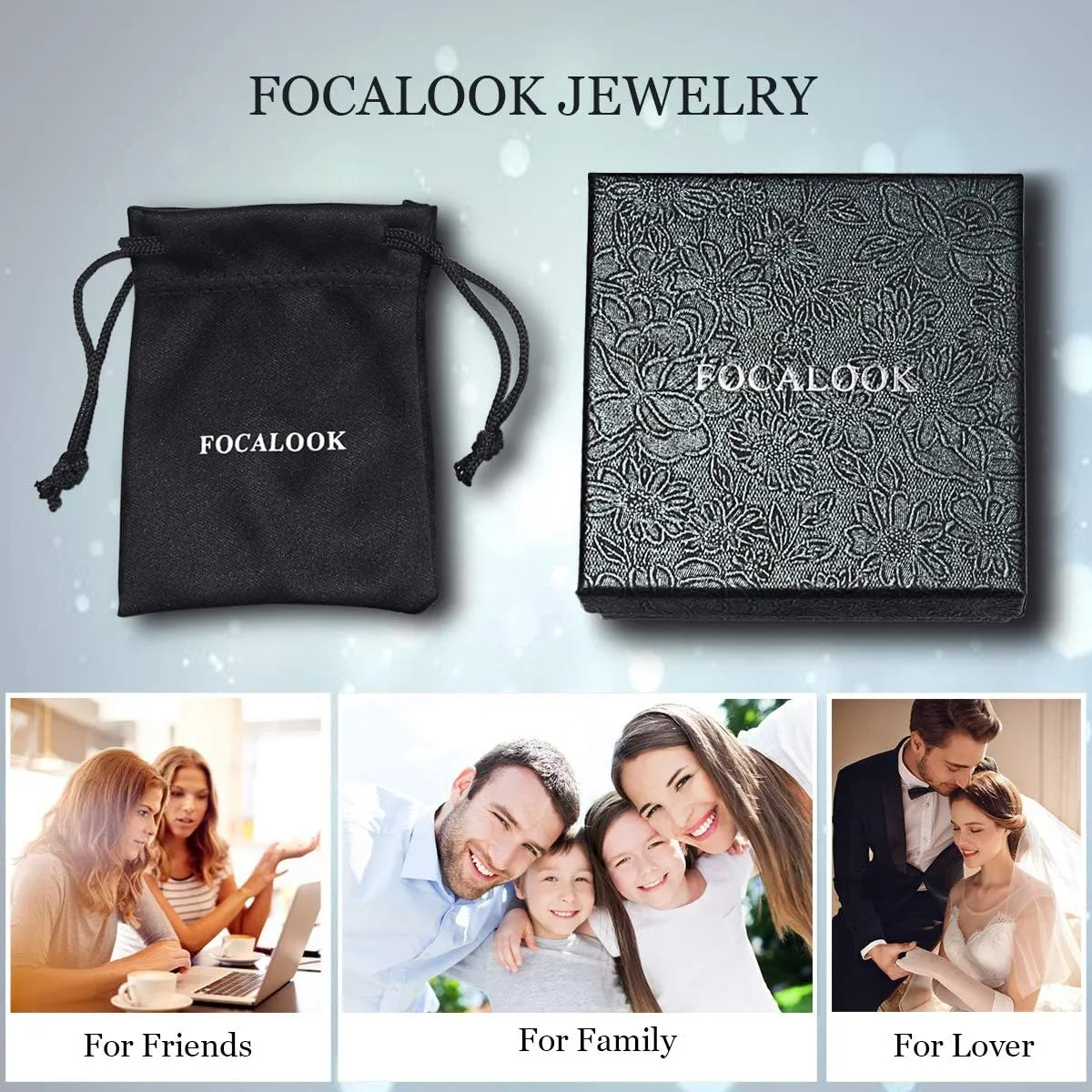 FOCALOOK Gold Initial Letter Necklaces for Women Men 14K Gold Plated Capital A-Z Initial Letter Chain 16 Inch