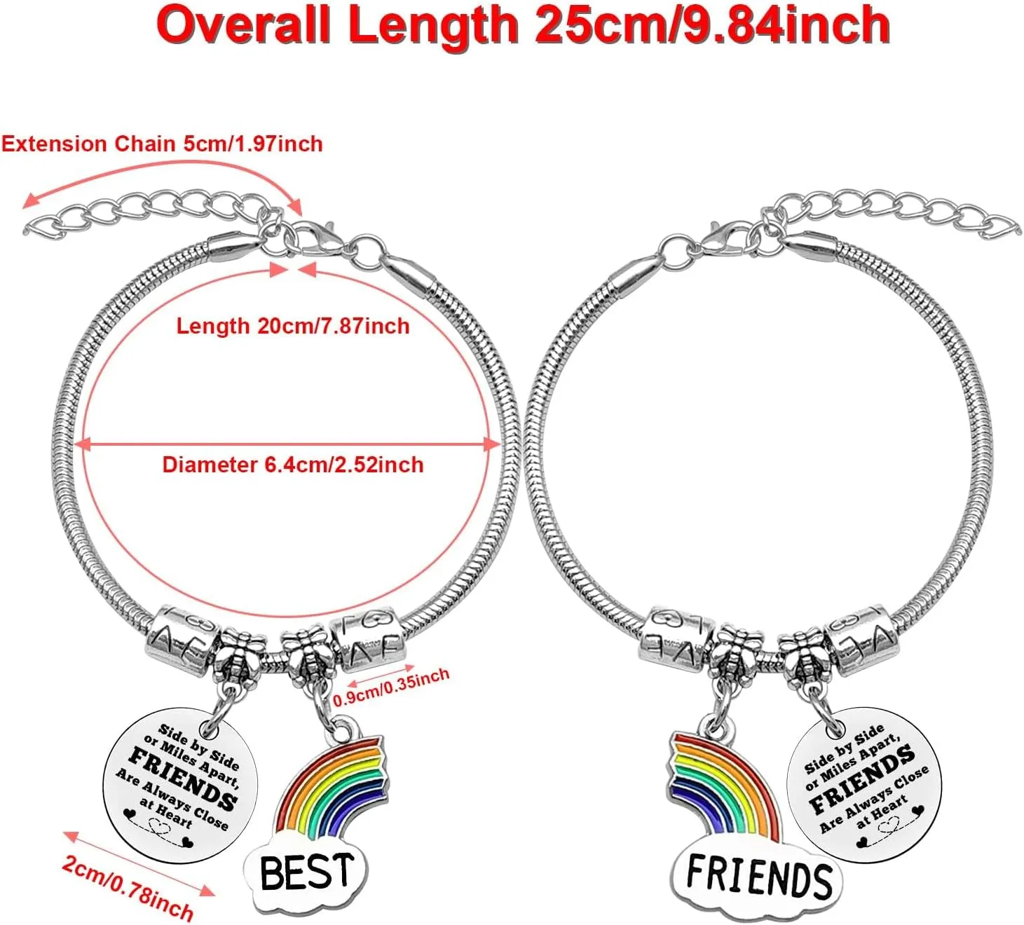 Friend Gift Bracelet Inspirational Friendship Gift for Women Bff Bracelets for 2 Friendship Birthday Gifts for Women Bestie Long Distance Friendship Bracelets Soul Sister Gift Christmas Wedding Gifts