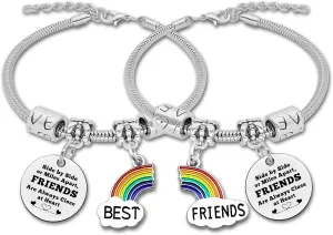 Friend Gift Bracelet Inspirational Friendship Gift for Women Bff Bracelets for 2 Friendship Birthday Gifts for Women Bestie Long Distance Friendship Bracelets Soul Sister Gift Christmas Wedding Gifts