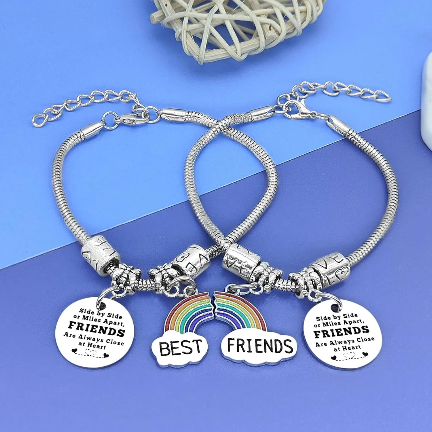 Friend Gift Bracelet Inspirational Friendship Gift for Women Bff Bracelets for 2 Friendship Birthday Gifts for Women Bestie Long Distance Friendship Bracelets Soul Sister Gift Christmas Wedding Gifts
