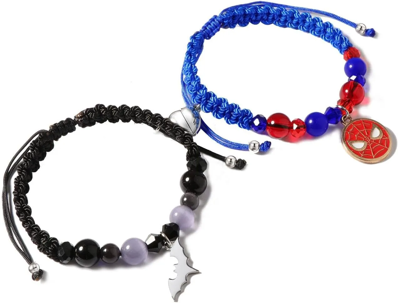 Friendship/Couples Bracelets Set, Birthday Valentine's Day Jewelry Gifts for BF GF Daughter Sister Bestie,Spider Kitty Gwen Matching Bracelet for Couples Best Friend