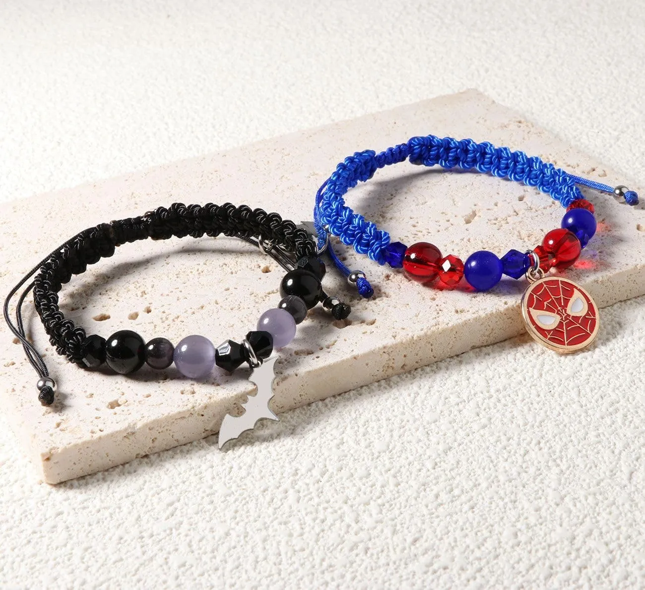 Friendship/Couples Bracelets Set, Birthday Valentine's Day Jewelry Gifts for BF GF Daughter Sister Bestie,Spider Kitty Gwen Matching Bracelet for Couples Best Friend