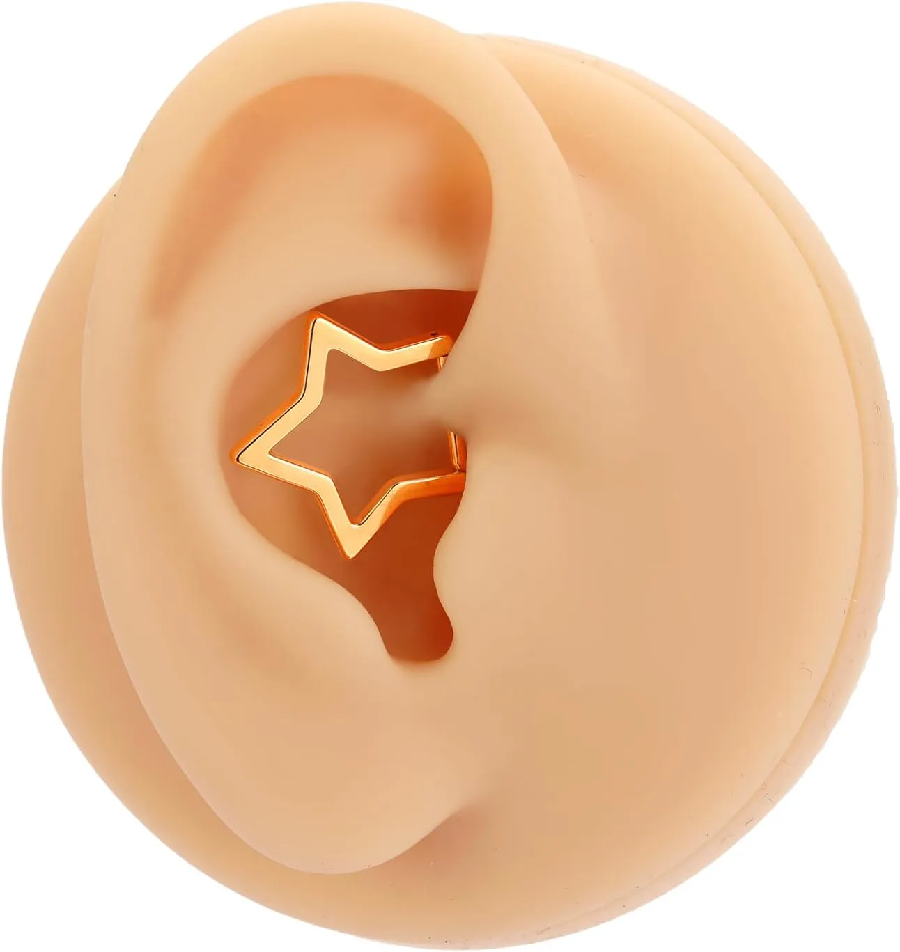 FUNLMO Star Septum Jewelry Daith Piercing Jewelry Nose Ring Huggie Earring Cartilage Earring Tragus Helix Rook Conch Piercing Jewelry 316L Surgical Steel