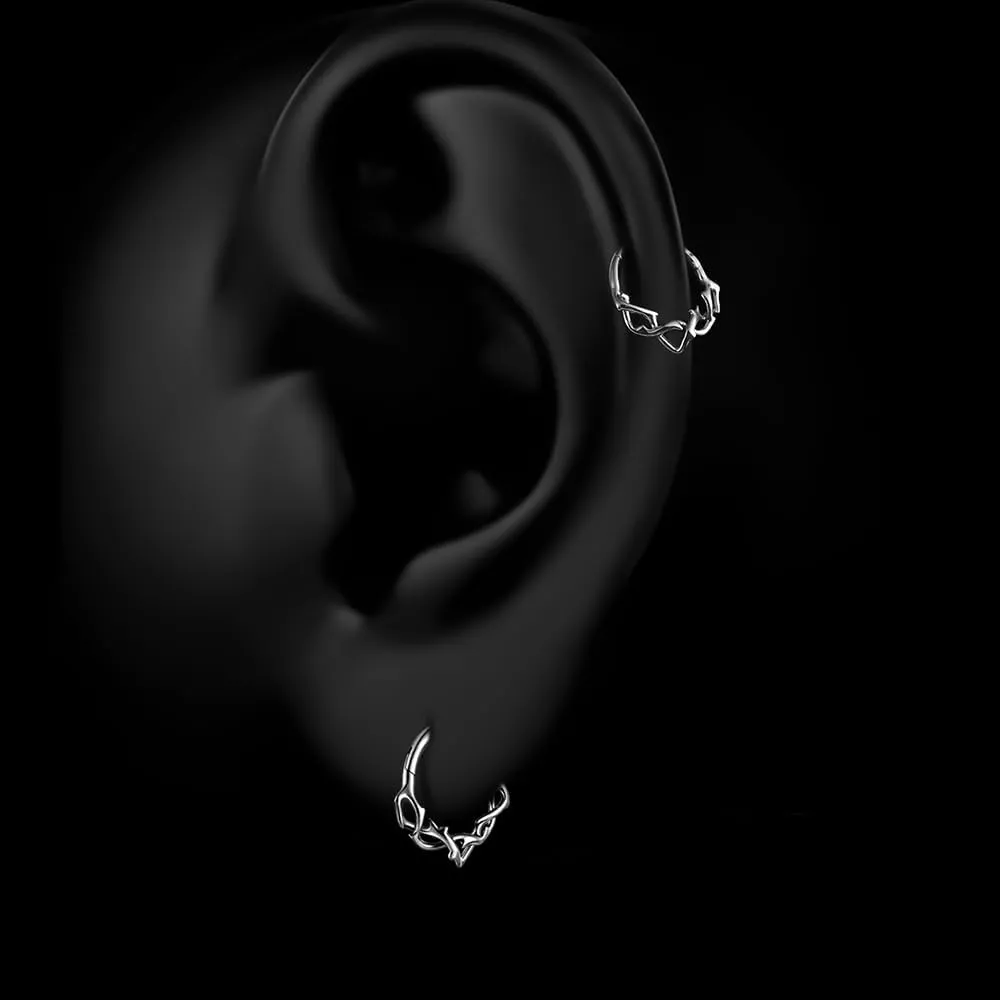 G23 Titanium Septum Ring Hoop,16G ASTM F136 Titanium Nose rings Jewelry Clicker Cartilage Earring Hinged Segment Daith Piercing Black silver gold 1PCS
