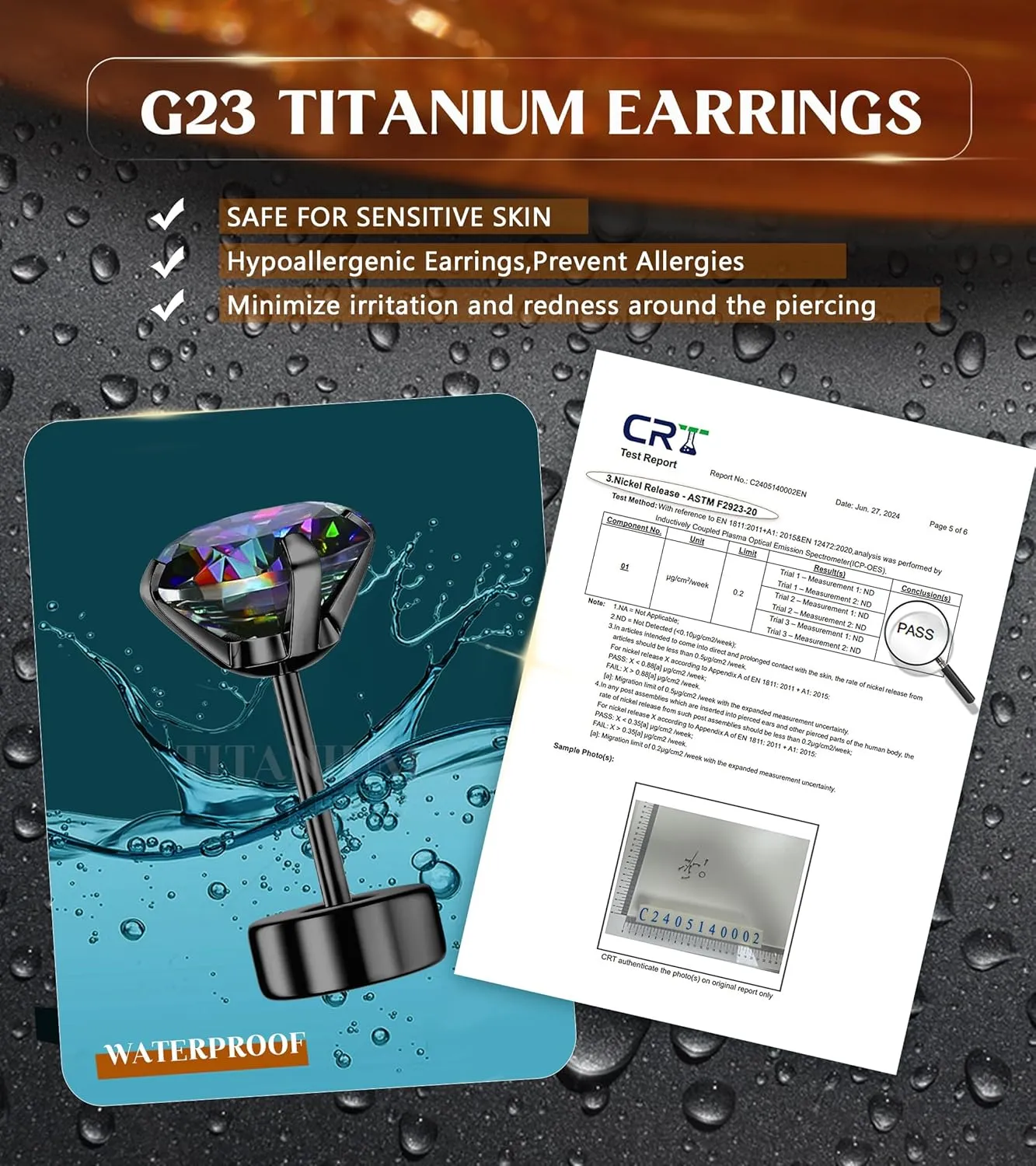 G23 Titanium Threadless Flat Back Earrings-Hypoallergenic 6A Cubic Zirconia Earrings Studs for Men-Trendy 20G Flatback Push Pin Cartilage Earring for Helix Tragus Piercing