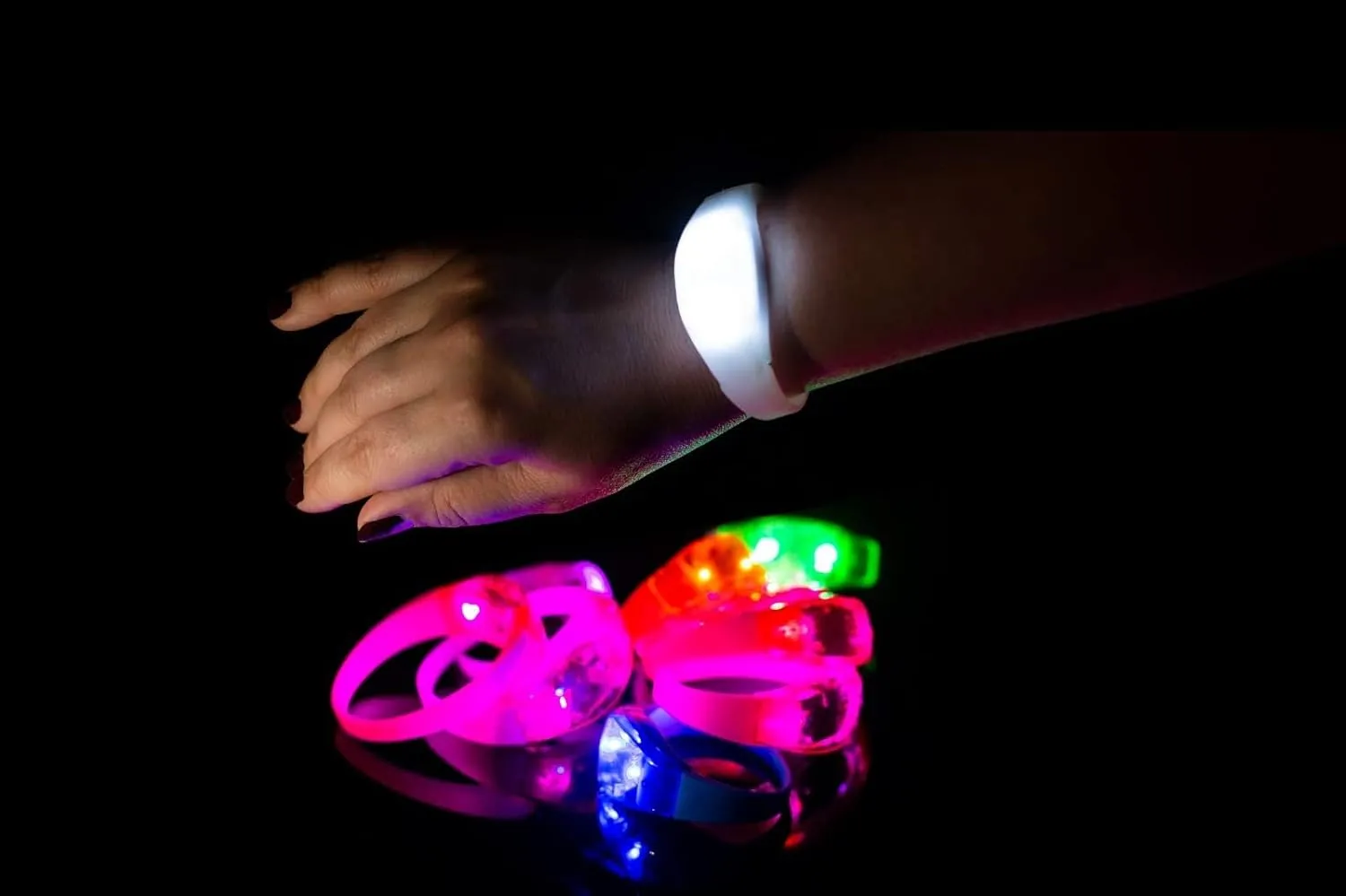 Glow in the Dark Bracelets - 21 Music & Sound Activated Glow Bracelets with Flashing LED Strobe, Perfect Party Favors for Birthdays, Concerts, and Themed Parties