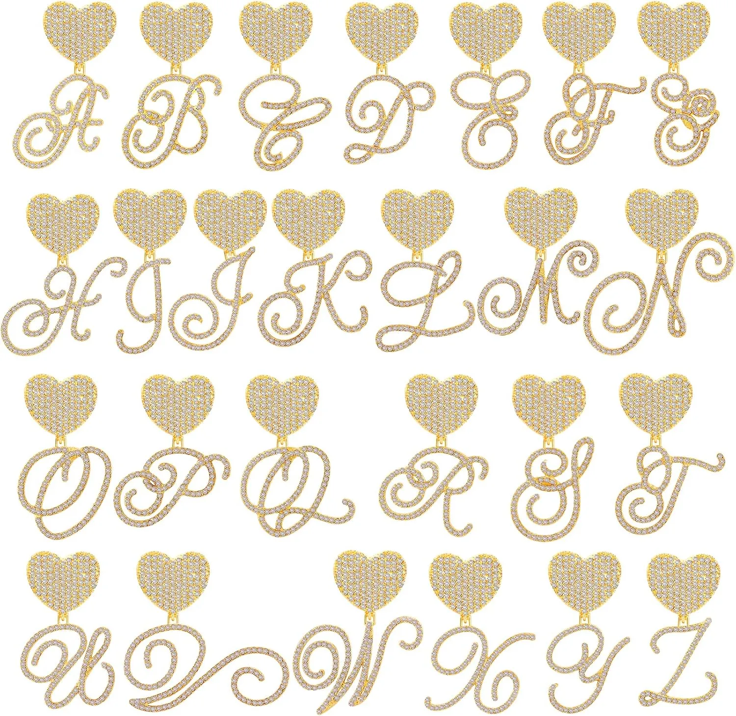 Gold Initial Cuban Link Chain for Women Miami Iced Out Chain for women Bling Diamond Chain Necklace Hip Hop Jewelry