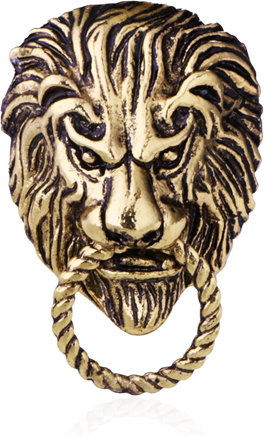 Gold Silver Lion Face Lapel Pin Badge Coat Suit Wedding Gift Party Shirt Collar Accessories Brooch for Men