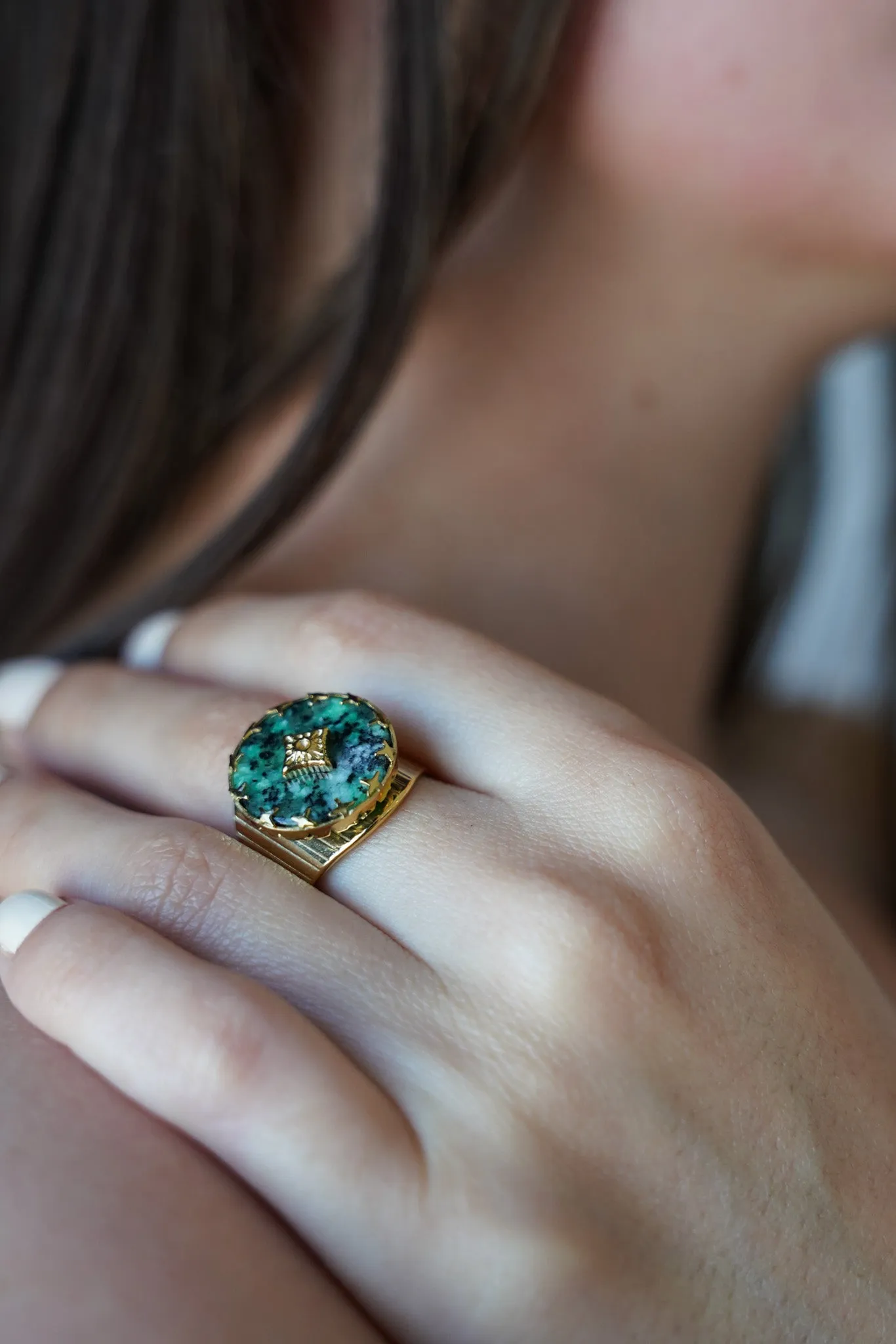 Green Stone Ring