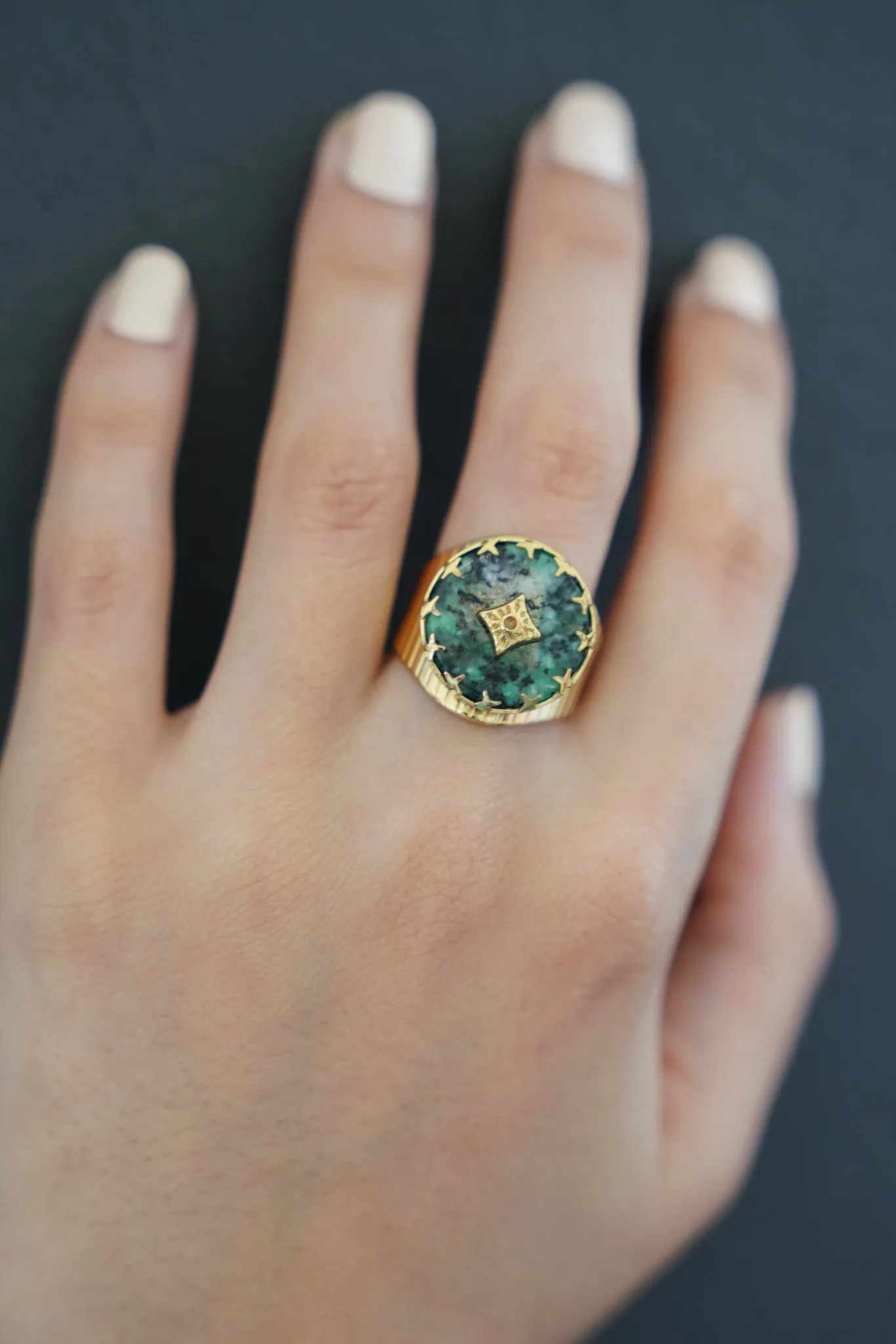 Green Stone Ring
