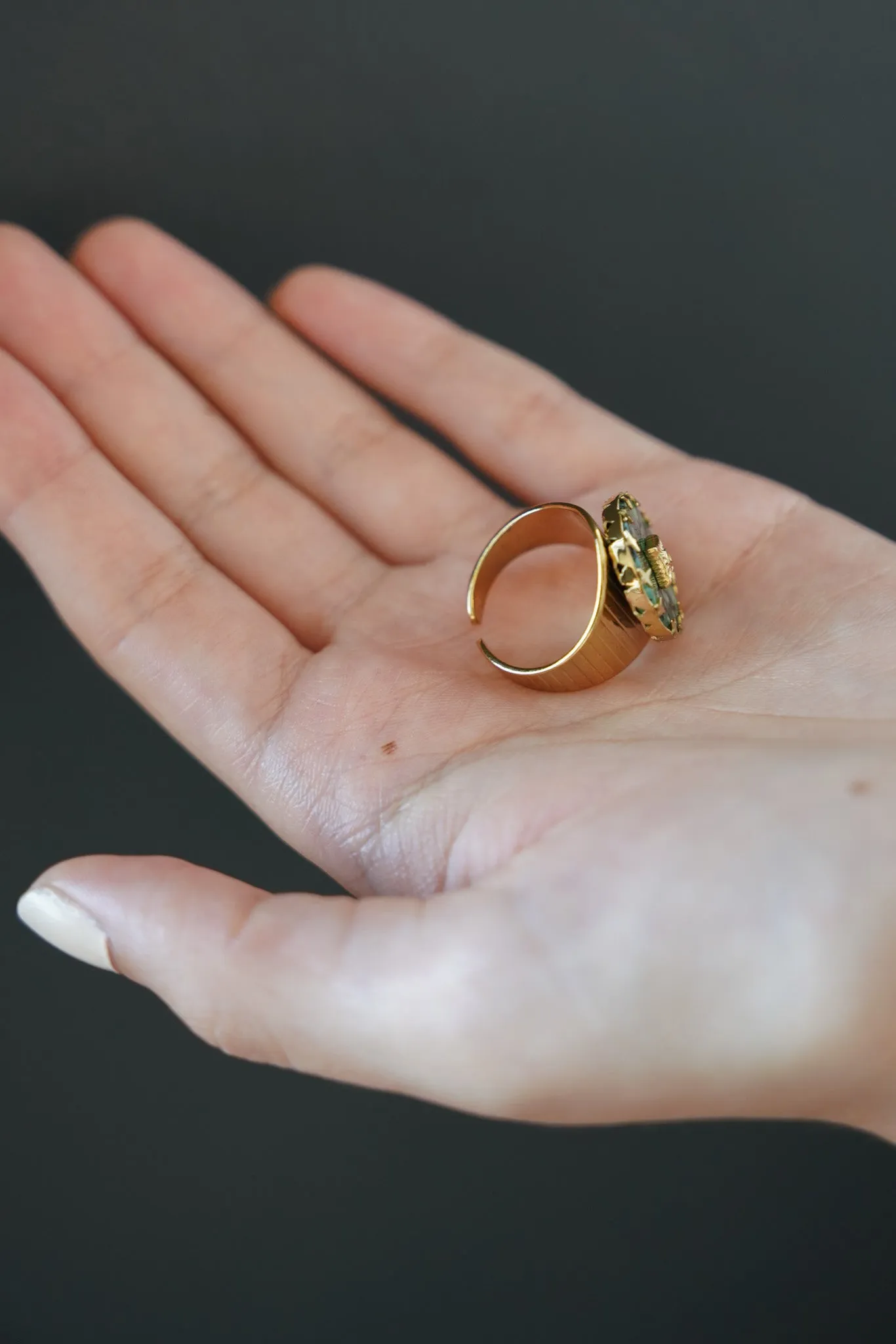 Green Stone Ring